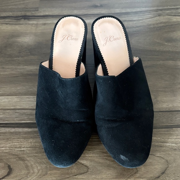 J. Crew Shoes - J. Crew Black Suede Mules